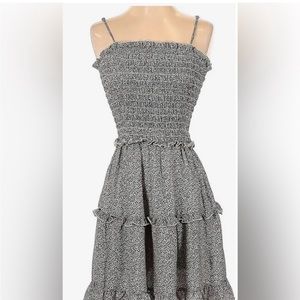 Sienna Sky black and white tiered dress